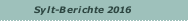 Sylt-Berichte 2016